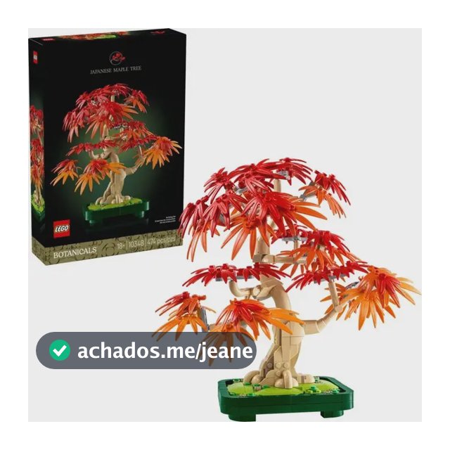 Bonsai de ácer vermelho japonês Lego Botanicals 10348 - 474 unidades 474 bonsai de ácer vermelho japonês