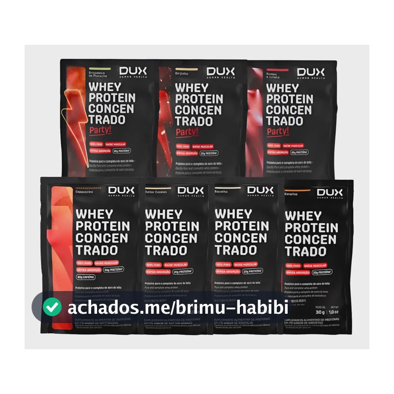Kit Dux Sache 7 Unidades - Whey Protein Concentrado Variados