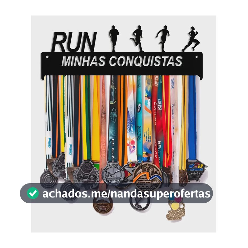 Porta Medalhas Corrida De Rua Masculino Suporte Medalhas Preto