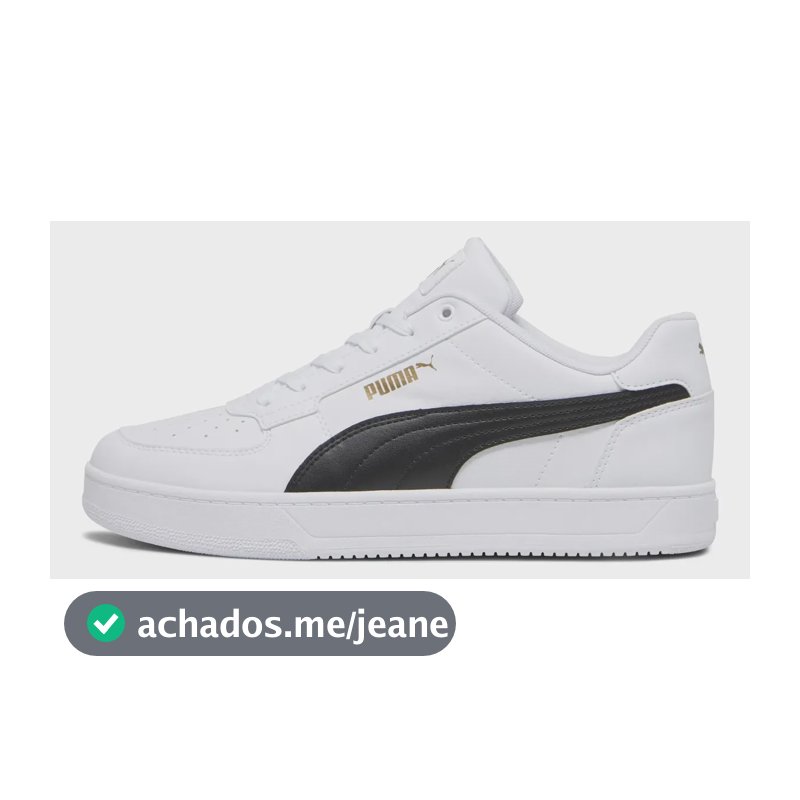 Tênis Puma Caven 2.0 Bdp Puma Branco E Preto 39 Br