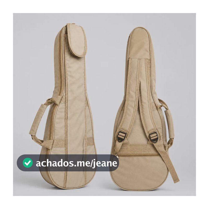 Capa Bag Super Luxo Para Violino 4/4 Top Estojo Acolchoada Bege