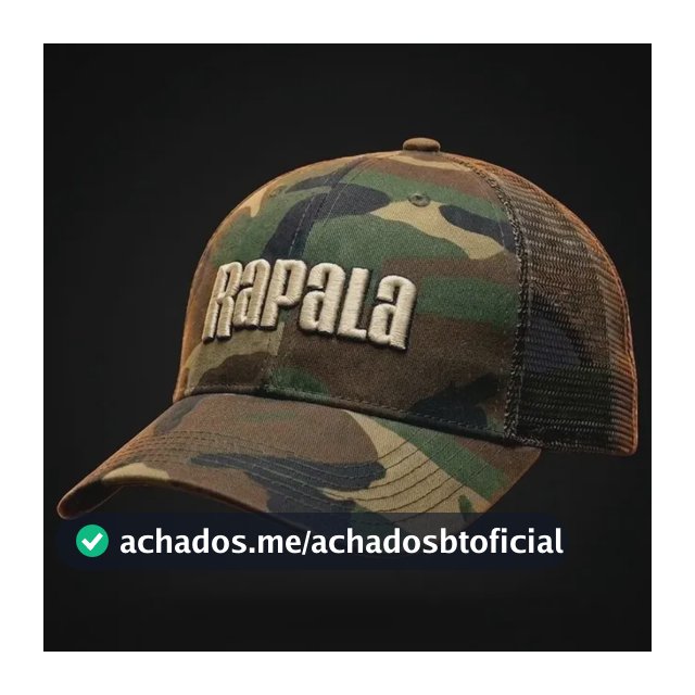 Boné Pesca Rapala Camuflado Rede Unissex Esportivo Camuflado Un Geométrico
