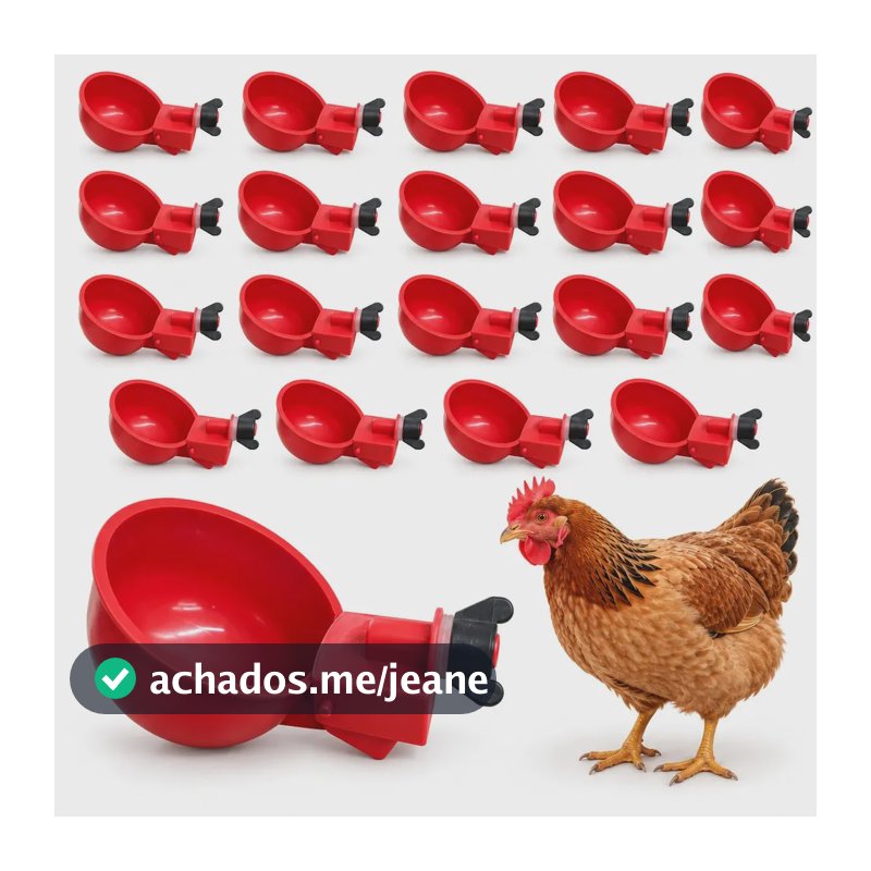 20 Bebedouros Automáticos Aves Galinhas Codornas 20 Unidades