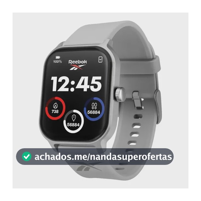 Relógio Smartwatch Reebok By Condor Cinza - Cosmartrac/8k Prata Cinza