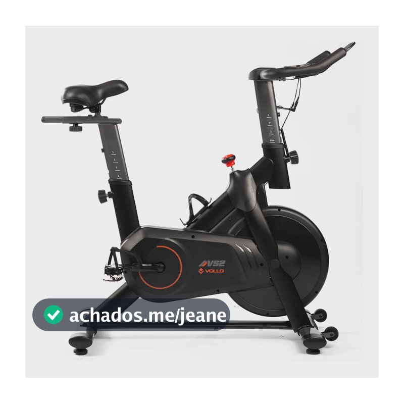 Bicicleta Ergométrica Spinning Magnética Silenciosa VS2 Vollo Roda de Inércia 8kg Suporta até 120kg