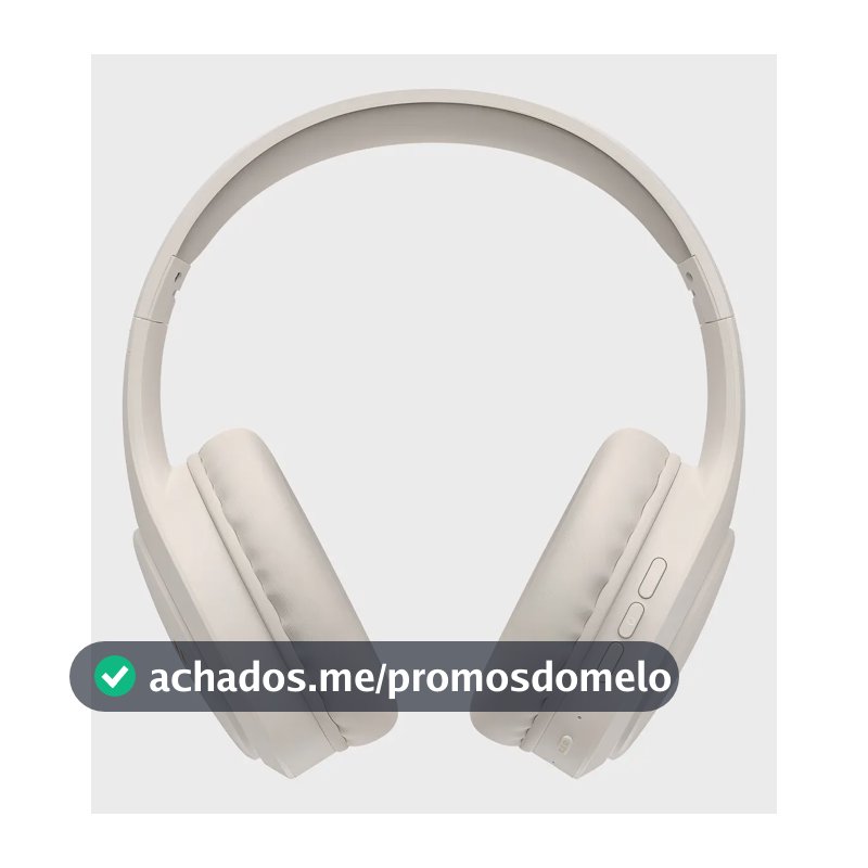 Fone De Ouvido Headphone Dapon H02d Bluetooth 5.1 Over-ear 22 Horas De Bateria Bege