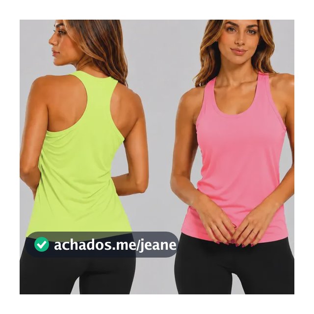 Kit 2 Regata Feminina Dryfit Academia Treino Camiseta Cavada