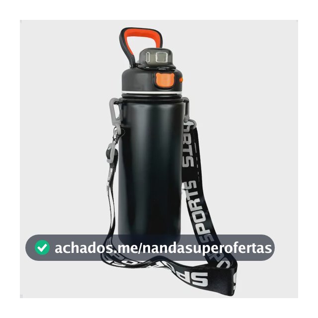 Garrafa Isotérmica Inox A Vácuo Parede Dupla Antivasamento Preto