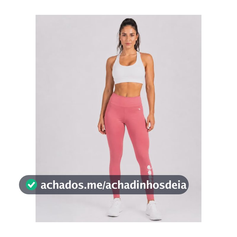 Legging Fitness Diadora Feminina Cor Goiaba Original Goiaba P