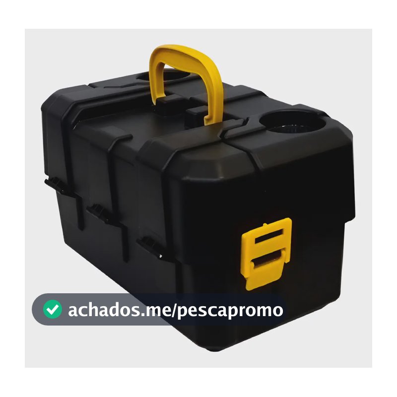 Caixa Pesca Hi 2 Bandejas P Isca Artificial Apetrechos Preta
