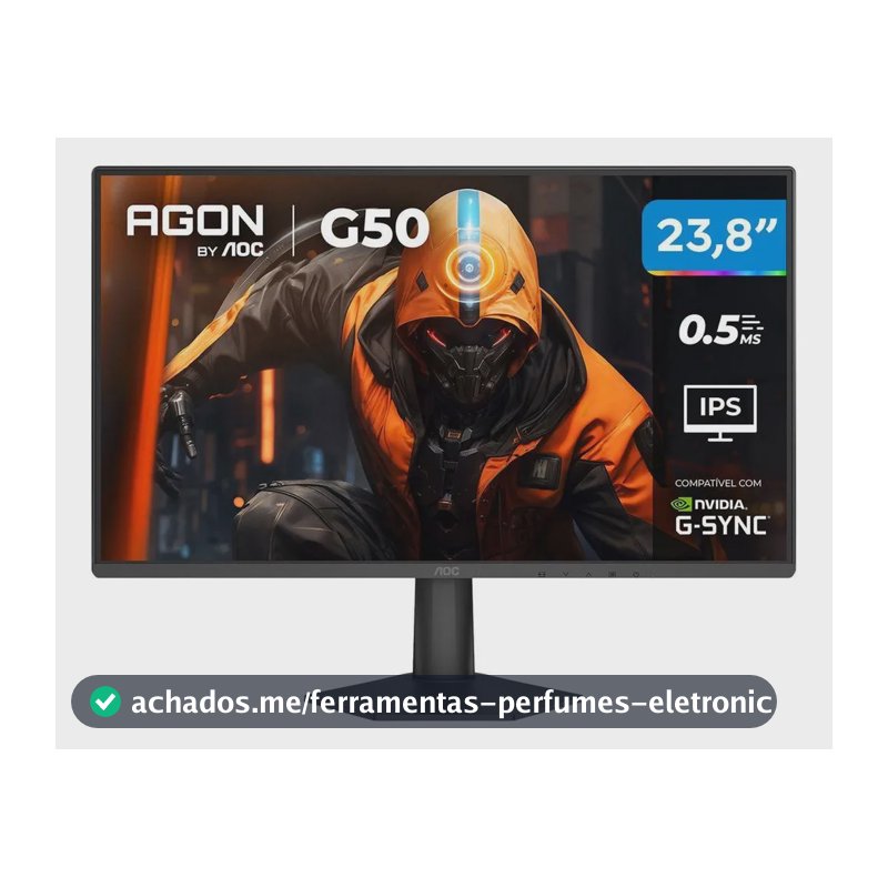Monitor Gamer Aoc 23,8  Full Hd 144hz Agon G50 0,5ms Preto Bivolt