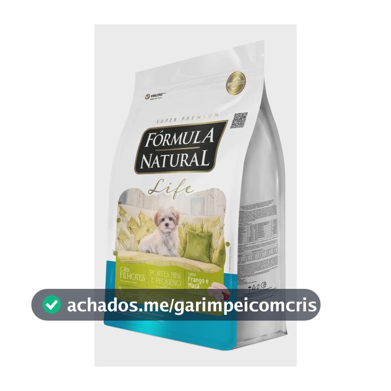 Ração Fórmula Natural Life Super Premium para Cães Filhotes Minis e Pequenos 2,5 kg