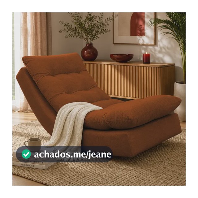 Poltrona Balance Para Sala Com Leve Balanço Bouclé Premium