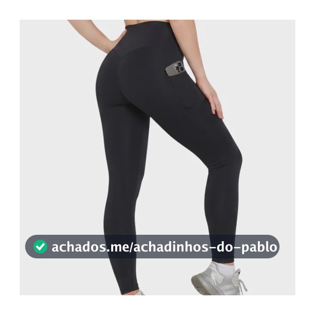 Calça Legging Academia Poliamida C/bolso Corrida Sport Elite