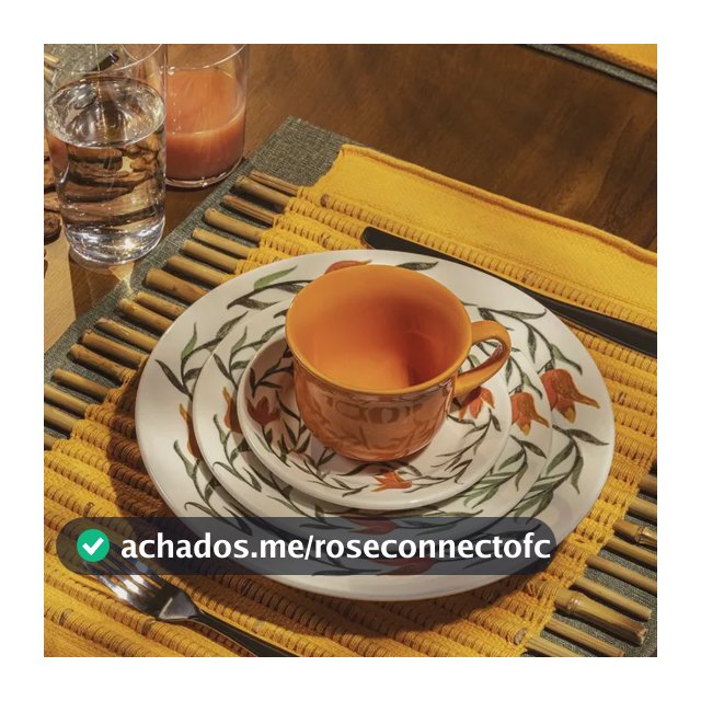 Kit Jogo Café Lanche 2 Pessoas 4 Peças Donna Lírios Oxford Branco Florido