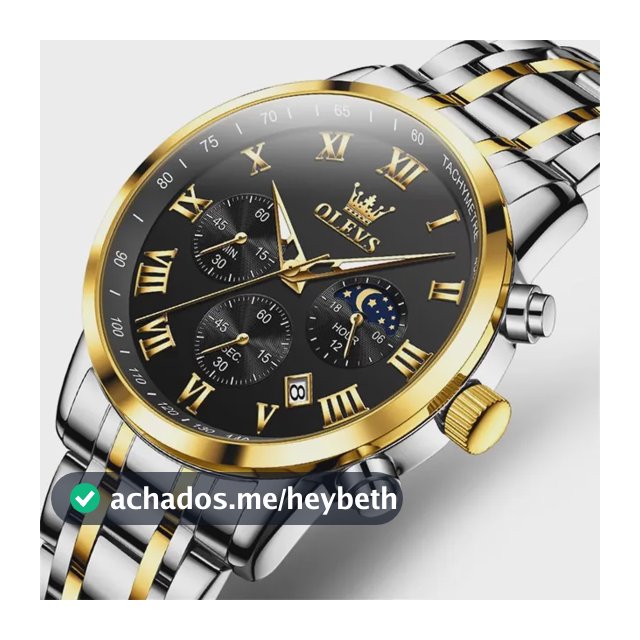 Olevs 5529 Relógio Masculino Quartzo Aço A Prova D'água