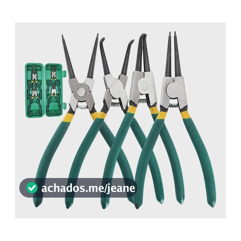 Alicate Manual Para Anéis De Fixação Boca Reta E Boca Curva