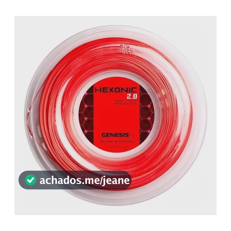 Corda Genesis Hexonic 2.0 Vermelha 1,23mm - Set Individual Cor Vermelho Espessura 1.23 Mm