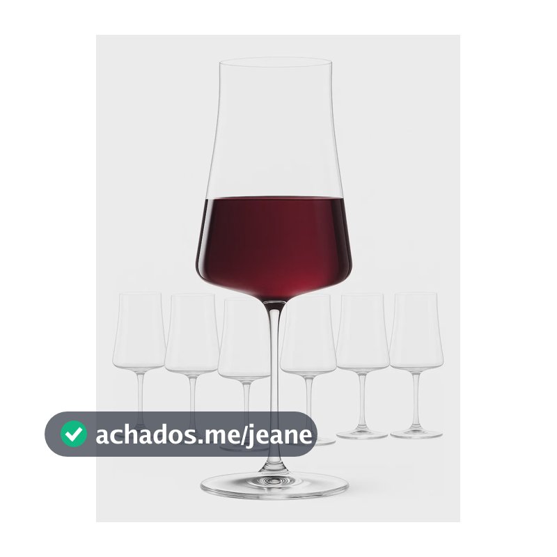 Jogo 6 Taças Cristal Titanium Vinho Tinto 560ml Xtra Bohemia Incolor