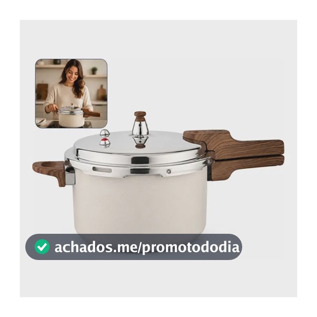 Panela De Pressão Indução Ceramic 4,2 Litros Antiaderente Creme