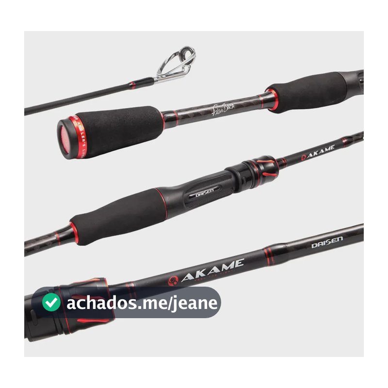 Vara Carbono Molinete Daisen Akame Aks-602h 1,80mts 12-25lbs
