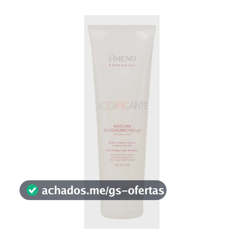 Máscara Acidificante Amend Equilibrio Do Ph 250g