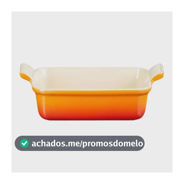Travessa Retangular Cerâmica Heritage 19cm Laranja Lecreuset Laranja