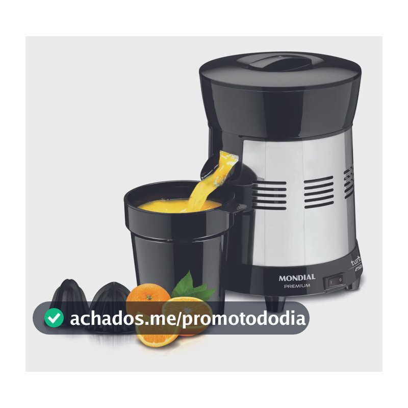Extrator de Sucos E-10 Turbo Premium Com Potência De 250W Cor Preto e Inox Mondial