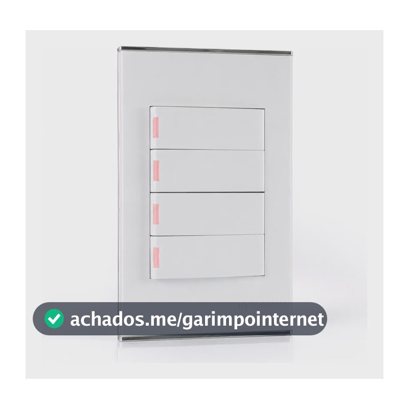 Conj C/4 Teclas Interruptores Treeway Paralelo Ultralar Luxo 10 A 110v Branco