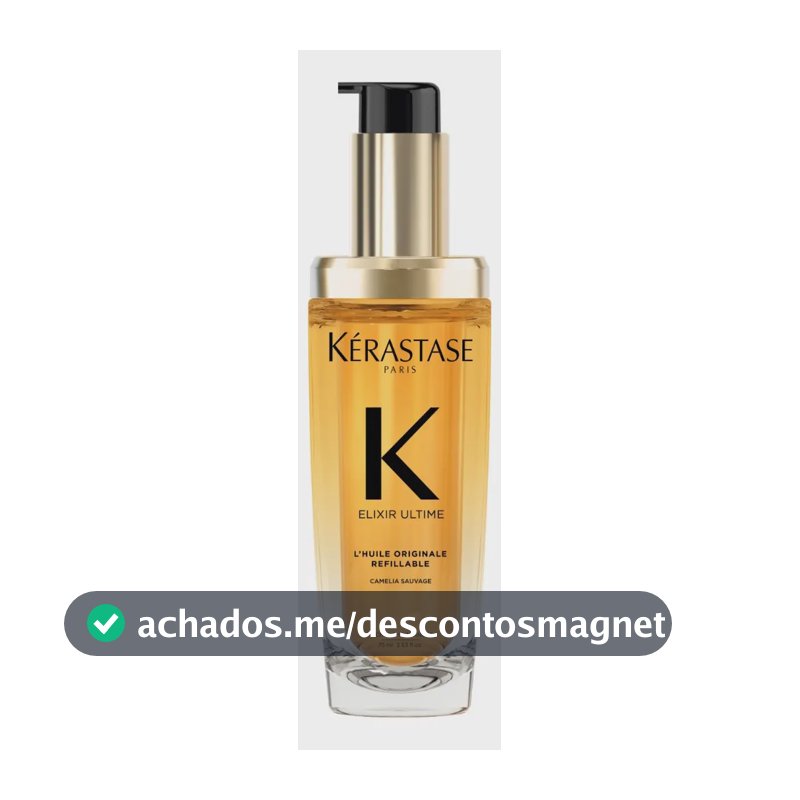 Óleo Capilar Kérastase Elixir Ultime L'Huile Originale Refilável, Cabelo Brilhante, Nutrido 75ml
