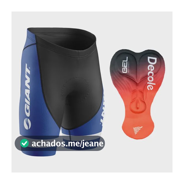 Bermuda Ciclismo Forro Gel D80 Azul Mtb Bike Shorts Giant