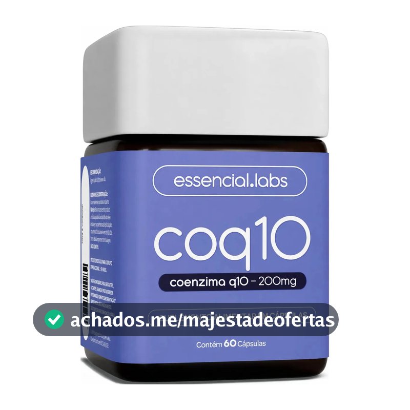 COENZIMA Q10 200mg - Fórmula com Máxima Concentração e Pureza - 60 doses