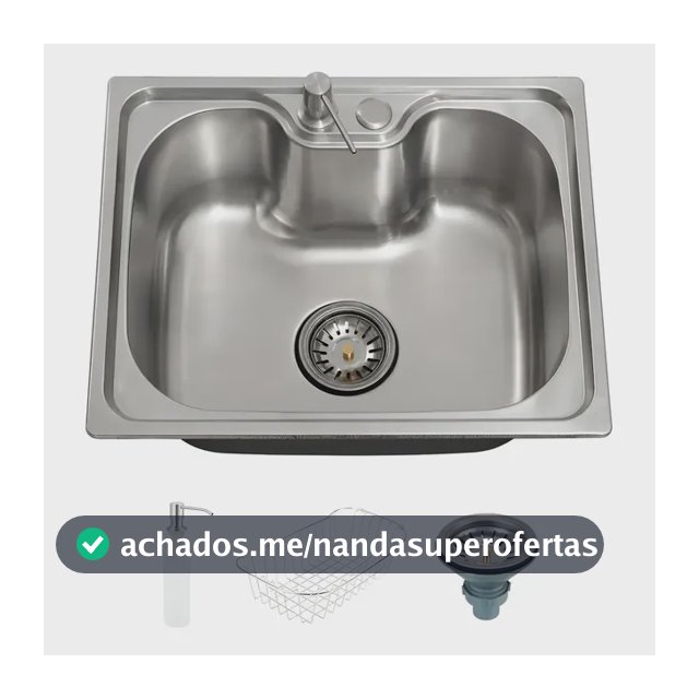 Cuba Gourmet para Cozinha Aço Inox 201 50x40cm Nawa Prata - Pingoo.casa