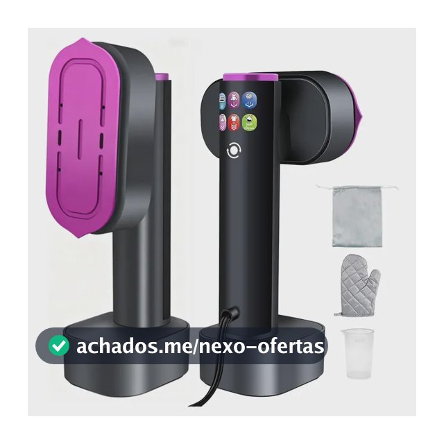 Ferro Vapor Portátil 2em1 1200w 190ml 6 Modos Tela Led