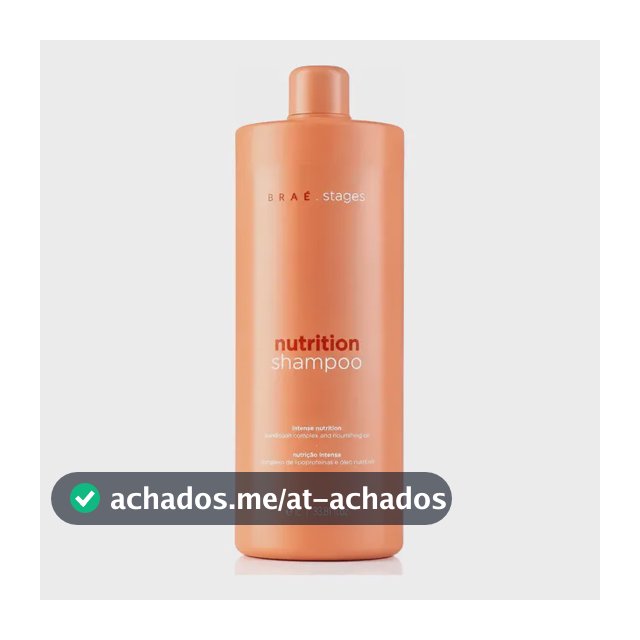 Braé Stages Nutrition Shampoo 1000ml Nutrição Profunda