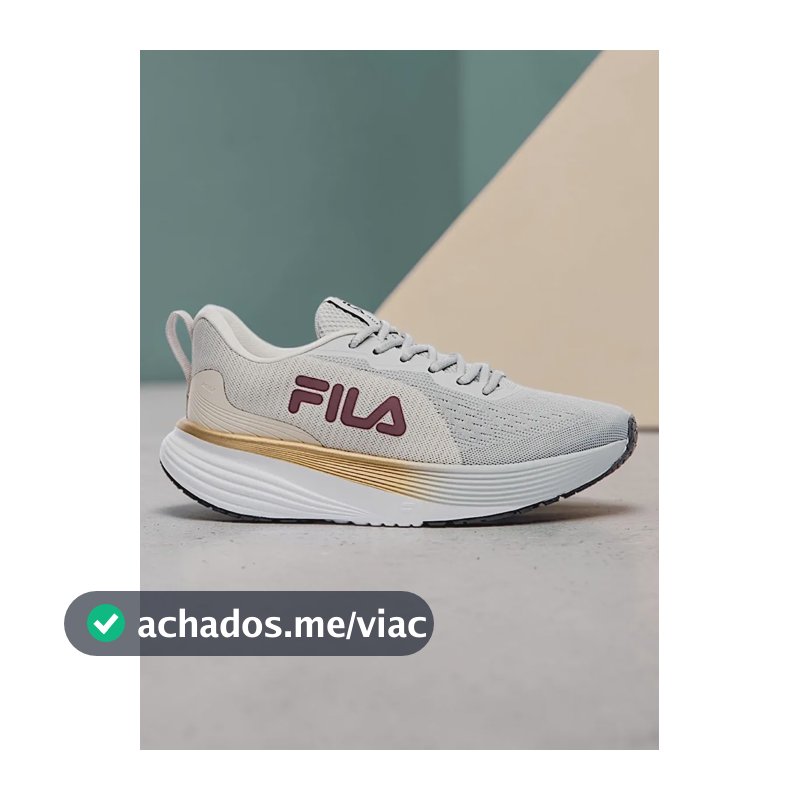 Tênis Feminino Fila Agile Corrida Esportivo Treino Conforto Bege/cinza Gelo/vinho 37
