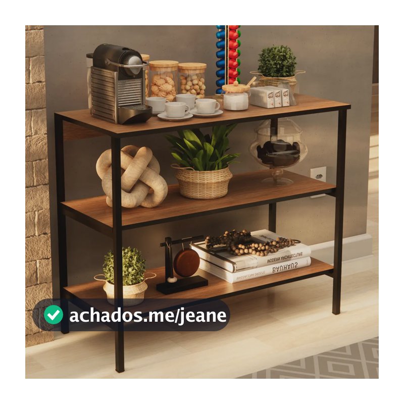 Aparador Cantinho Do Cafe 80 Cm Aparador Industrial Buffet Sala Freijó Minimalista Pés Em Aço Inaugura Móveis