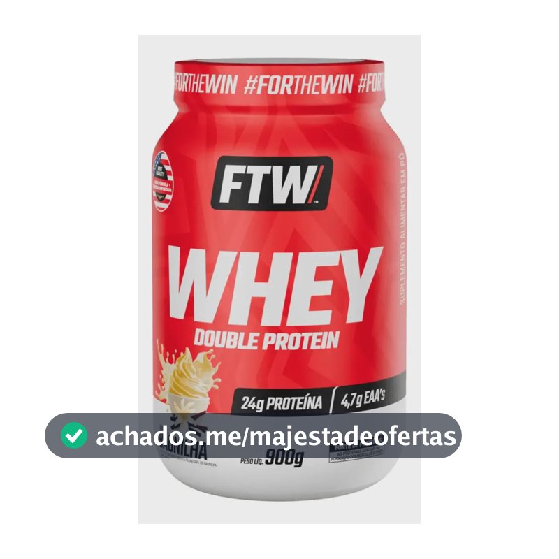 Whey Protein Double Protein 900g Sabor Baunilha - FTW