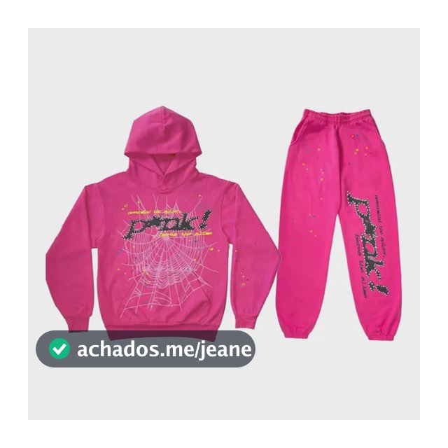 Conjunto De Pulôver Gótico Sp5der De Poliéster