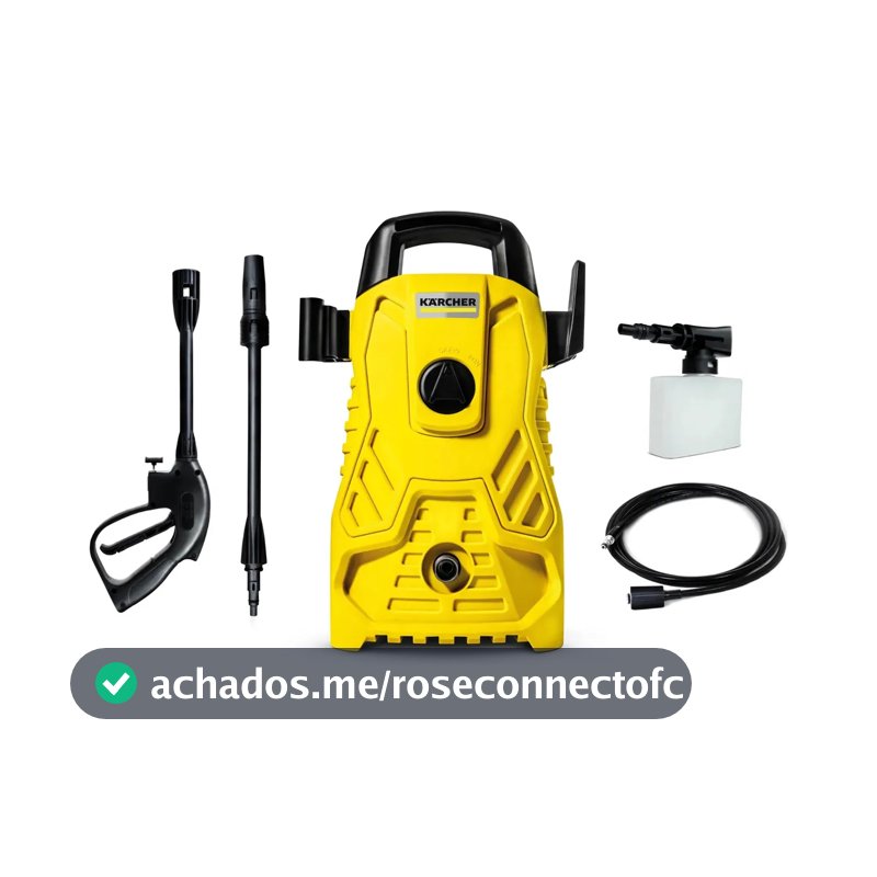 Lavadora de Alta Pressão Kärcher Compacta 1.500 PSI/Libras 1400W 300L/h com Aplicador de Detergente e Lança Regulável 220v