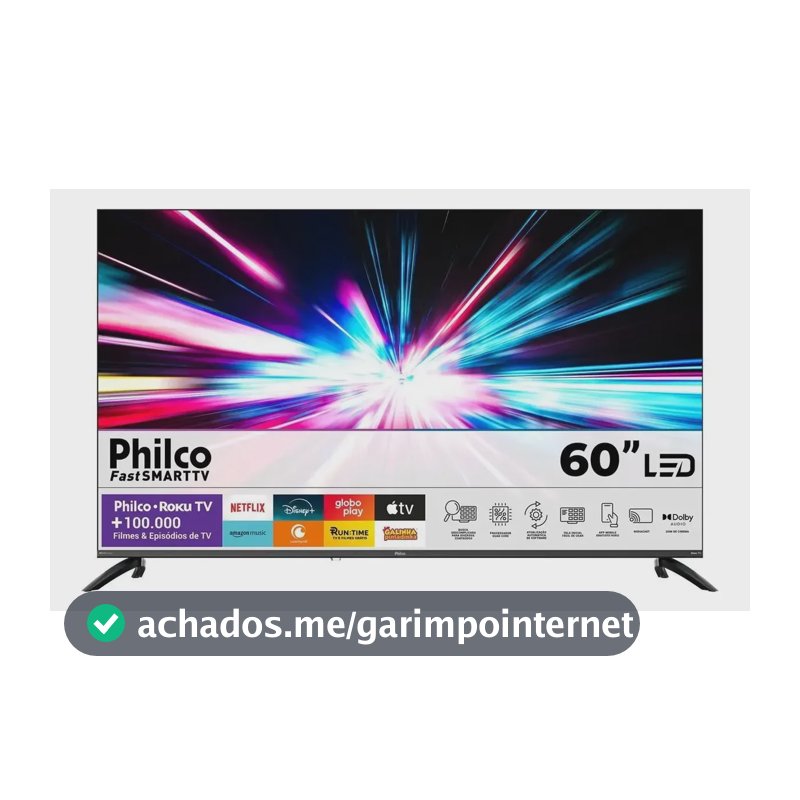 Smart Tv Philco 60  P60crb 4k Uhd Led Roku Dolby Audio Wi-fi