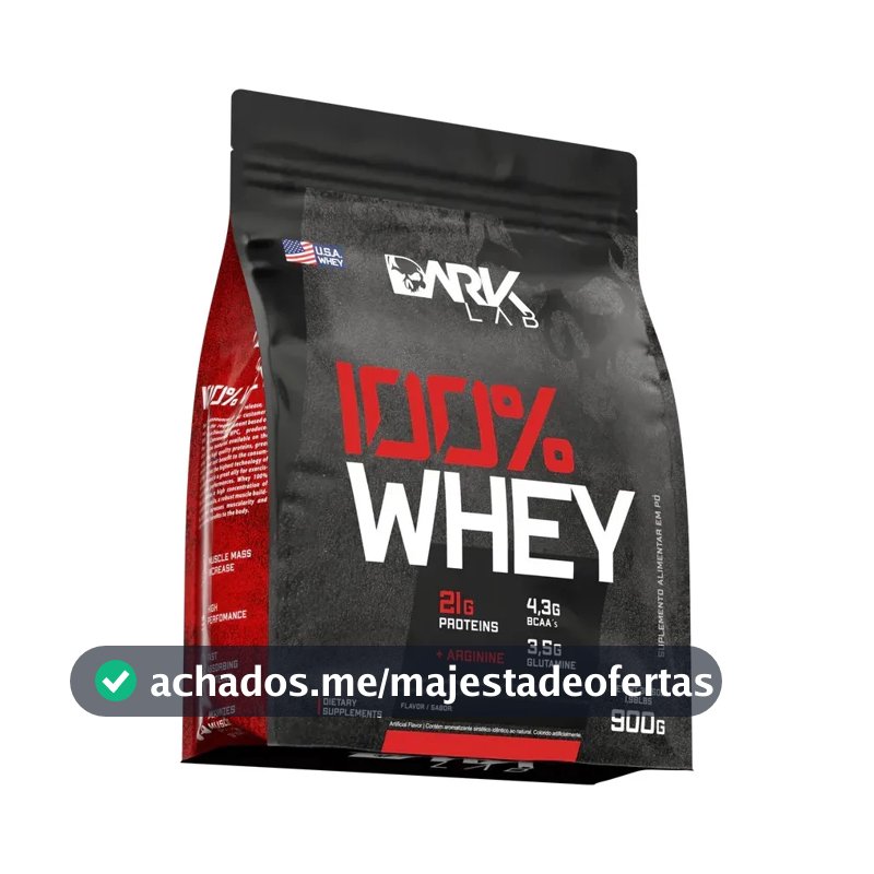 Whey Protein Concentrado 100% 900g Refil Dark Lab Sabor Gelatto Di Latte