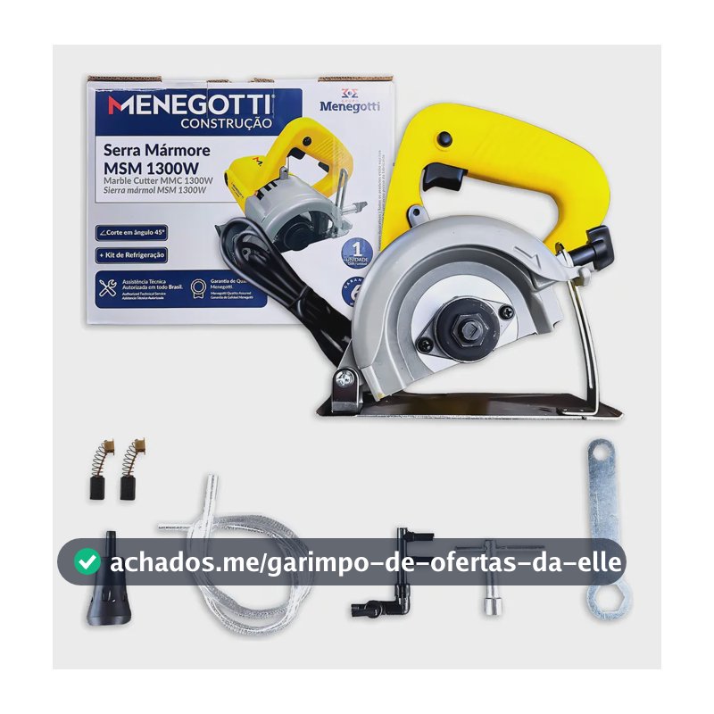 Serra Mármore Menegotti MSM-1300W para Piso e Porcelanato 1300W