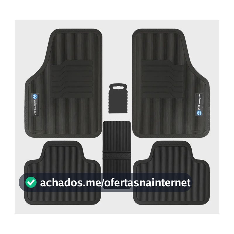 Jogo Tapete Personalizado Carro Borracha Volkswagen Bordado 5 Peças Gol G4 2006 A 2013