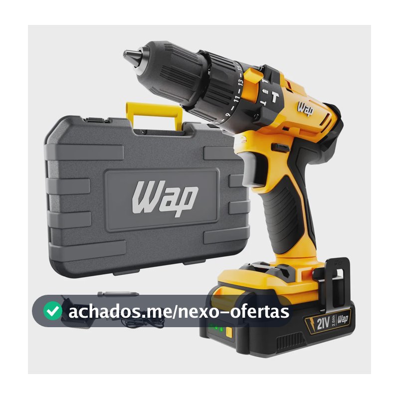 Parafusadeira e Furadeira de Impacto 3/8" WAP K21 ID02 2000 mAh