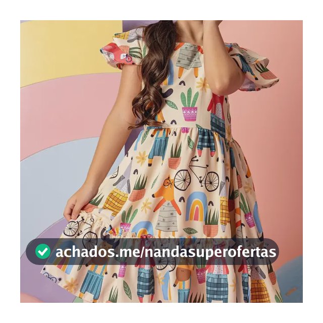 Vestido Infantil Menina Festa Mini Diva Colorido Babado Moda