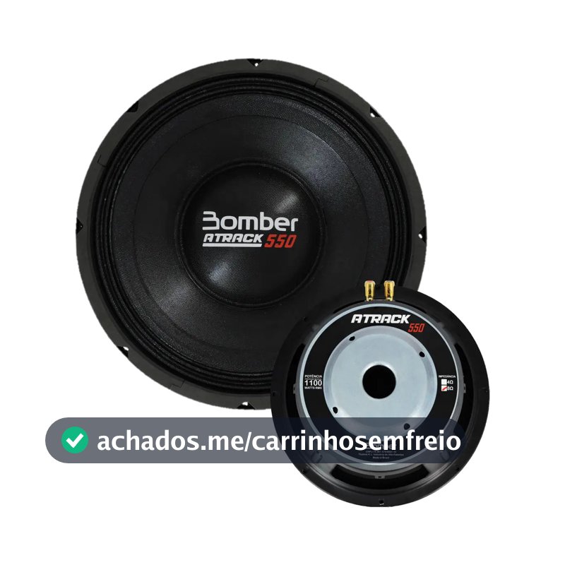 Alto Falante Bomber Woofer 12 Polegadas Atrack 550w Rms Cor 8 Ohms