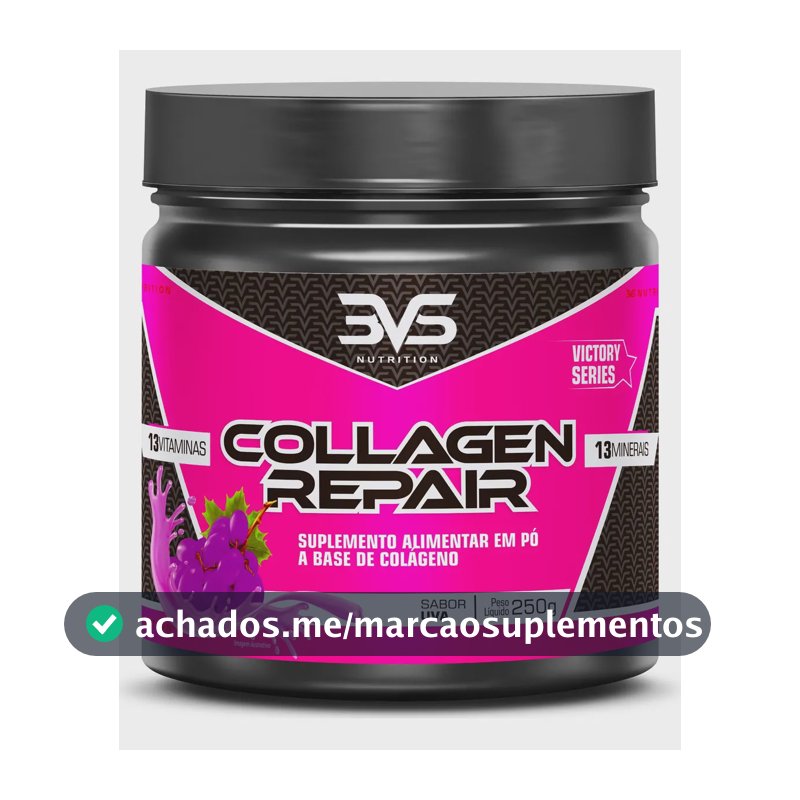 Colágeno Hidrolisado Em Pó 100% Puro - Fórmula Avançada Para Os Cabelos, Pele E Unha 250g - Sabor: Uva