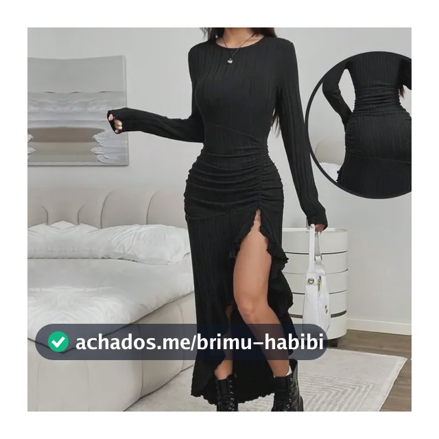 Vestido Longo Feminino Tubinho Colado Casual Elegante Pamela