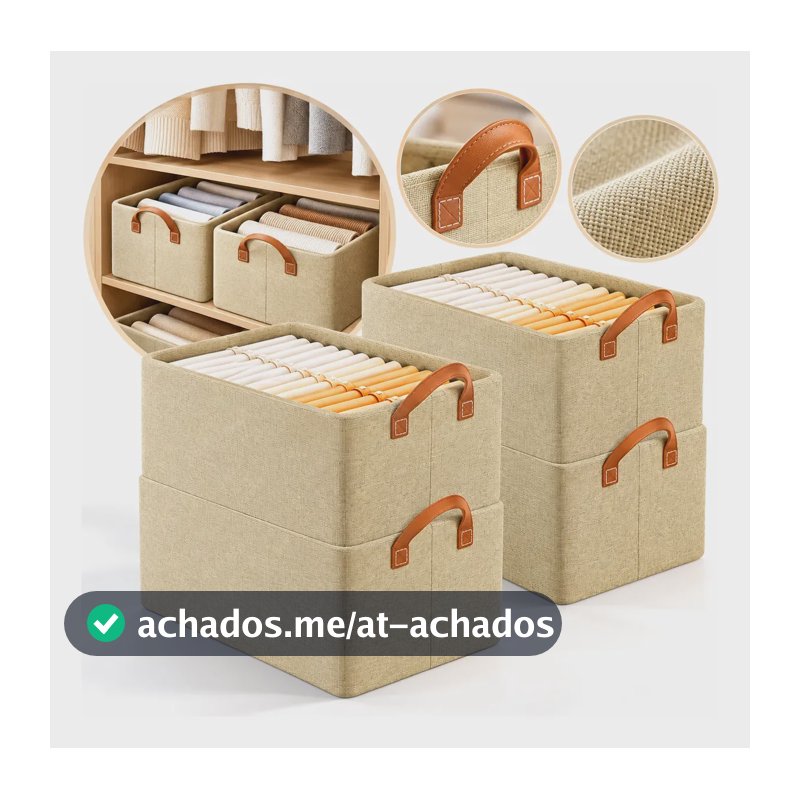 4 Caixas De Gaveta Organizadores De Roupa Intimacaixa Organi Bege
